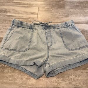 Volcom Women’s Elastic Waist Drawstring denim Shorts